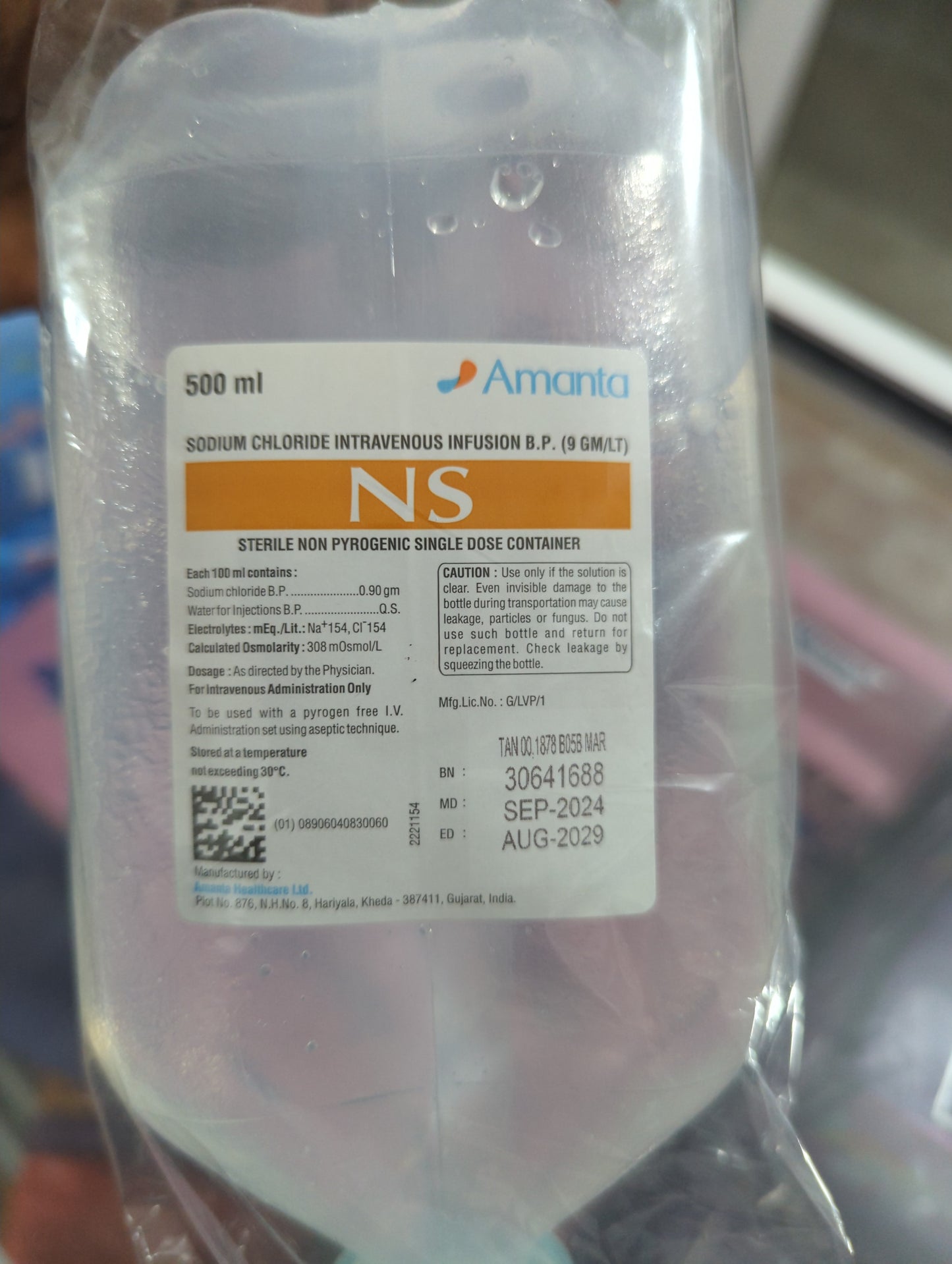 Sodium chloride Normal saline 500ml